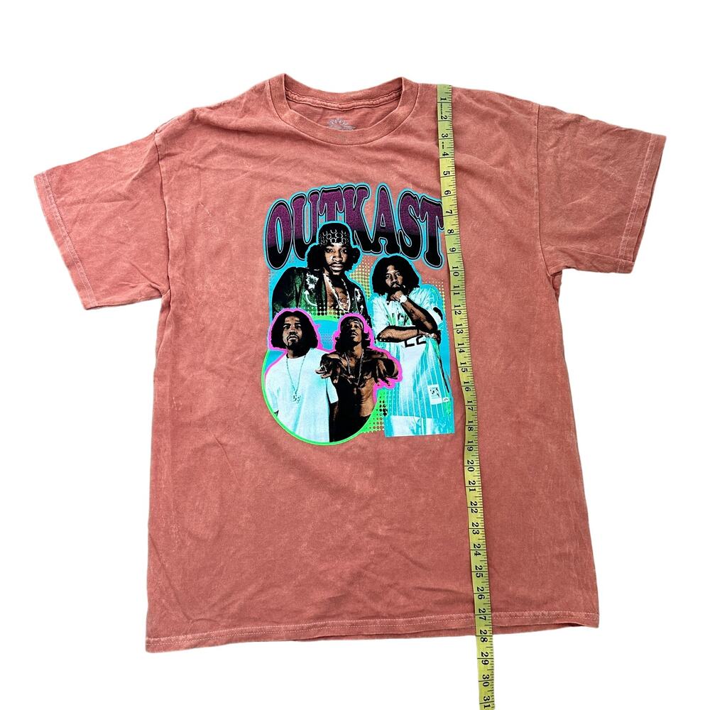 Outkast Graphic Print 90s Y2K Band Short Sleeve T-Shirt Orange Size Large - Picture 5 of 8
